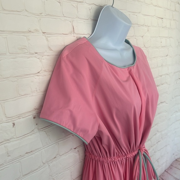 RARE 70’s VANITY FAIR BARBIECORE pink gown/lounge wear maxi dress SZ M VTG ROBE - Picture 5 of 11